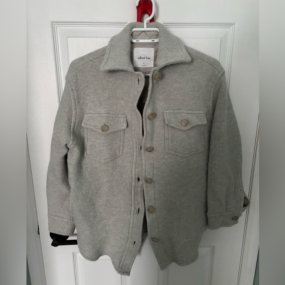 Wilfred Free The Ganna Shirt Jacket Merino Wool Size Medium - Picture 8 of 13